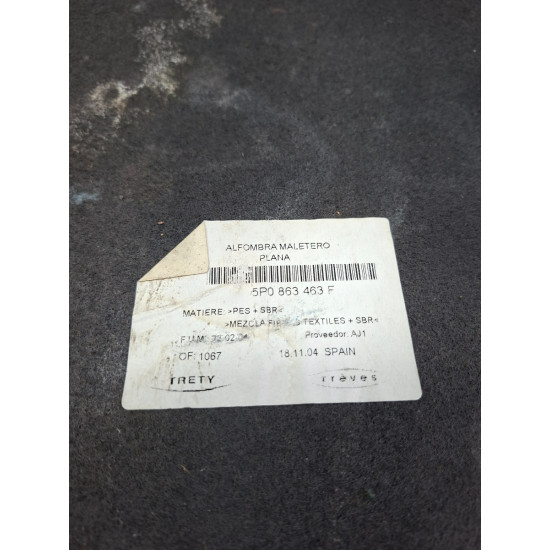 Capitonaj portbagaj SEAT ALTEA 5P1 2004 -> 5p0863463f