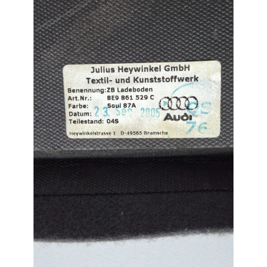 Capitonaj portbagaj AUDI A4 III Avant 8ED, B7 2004 - 2008 8e9861529c