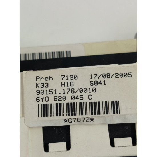 Panou Clima SKODA FABIA 6Y2 1999 - 2008 1.2 1.2 1.2 AZQ, BME 6y0820045c