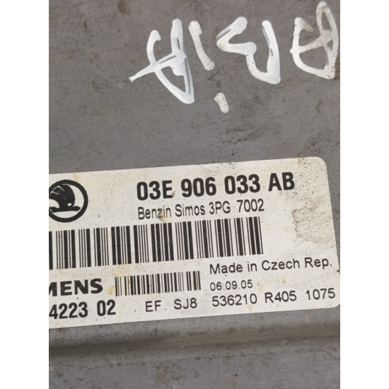 ECU modul/unitate de control motor SKODA FABIA 6Y2 1999 - 2008 1.2 1.2 1.2 AZQ, BME 03e906033ab