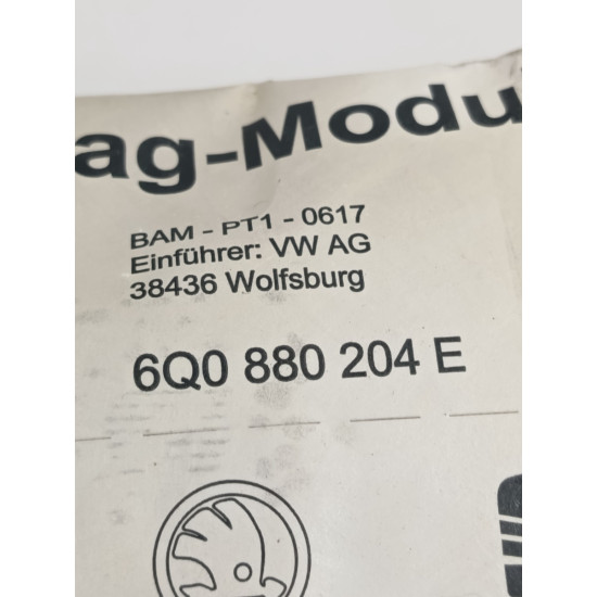 Airbag pasager SKODA FABIA 6Y2 1999 - 2008 1.2 1.2 1.2 AZQ, BME 6q0880204e