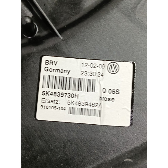 Macara Geam dreapta spate VOLKSWAGEN GOLF VI 5K1 2008 - 2013 5k4839730h