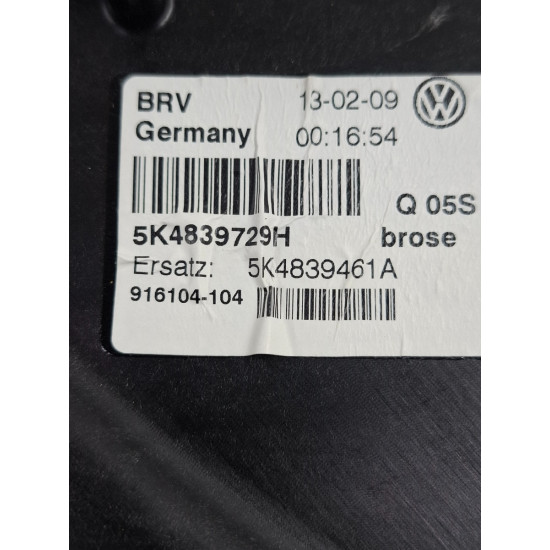 Macara Geam stanga spate VOLKSWAGEN GOLF VI 5K1 2008 - 2013 5k4839729h