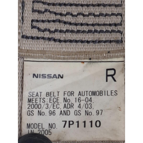 Centura de siguranta spate dreapta spate NISSAN PATHFINDER III R51 2005 -> 2.5 dCi 4WD YD25DDTi 7p1110